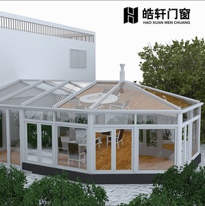 南京铝合金结构 钢结构夹胶钢化玻璃阳光房  别墅露台设计