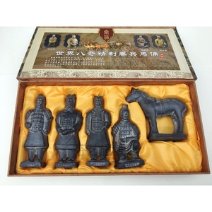 兵马俑博物馆原创认证西安旅游纪念品陶制五件套兵马俑套盒伴手礼