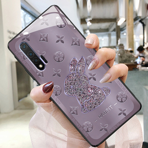 适用于华为nova65G手机壳钻石兔紫玻璃硬壳高档时尚小香风网红女华为nowa5ipro/noce5z/nova4e/nove3i/nova2s