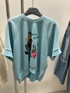现~韩国东大门代购TARA BY MOTION女2024春夏趣味卡通短袖T恤卫衣