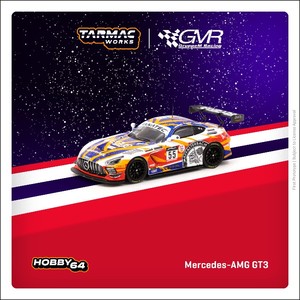 Tarmac Works TW合金1:64奔驰AMG GT3 55号 24 Hours SPA汽车模型