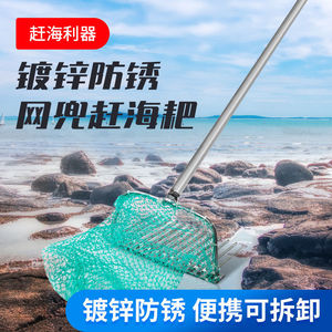 赶海耙子花蛤蛤蜊黄蛤耙子海边沙滩耙子贝壳带网和杆