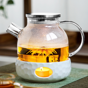 蜡烛加热下午茶茶具水果茶壶套装玻璃泡茶煮茶壶英式法式花茶杯子