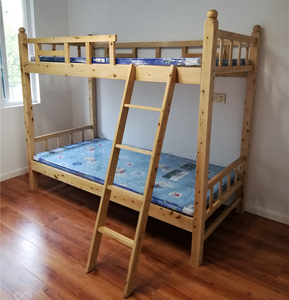 原木 经济型 简约 上铺下铺 母子床 柏木床 高低床 双层床 纯实木
