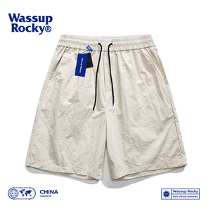 WASSUP夏季尼龙速干短裤男士美式冰丝运动五分裤子直筒健身休闲裤