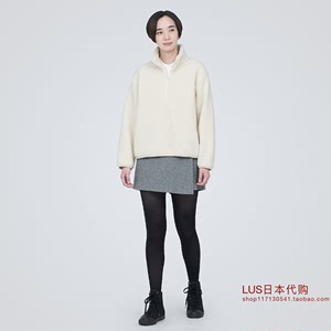 日本代购 MUJI 无印良品 女式 弹力起毛 裙裤 短裤