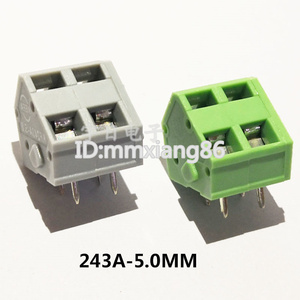 免螺丝245-5.0MM弹簧式接线端子KF243A间距5.0 DG245按压式连接器