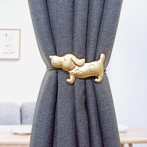 窗帘夹子不锈钢圆环扣挂钩磁铁对吸夹子配件拉环麻绳装饰可调节