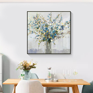 饭厅背景墙挂画家用花卉现代简约餐厅装饰画轻奢大气单幅餐桌壁画