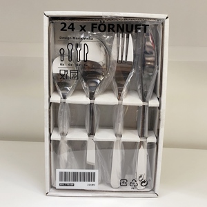宜家国内代购弗隆夫特金属餐具24件套刀叉勺餐具西餐餐具