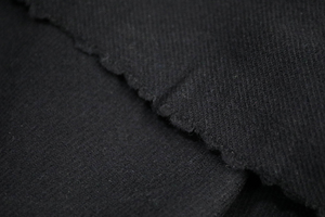 意大利进口黑色斜纹编织羊毛双面粗花呢大衣布料设计师大衣布料