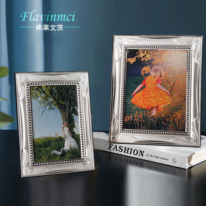 弗莱文茨金属欧式婚纱照相框相架摆台挂墙情侣照片通用横竖通用
