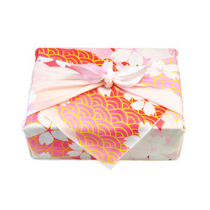 日式和风包裹便当布包袱皮风吕敷节日礼盒包装方巾定制粉樱包邮