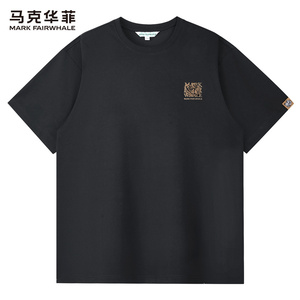 【冰感】马克华菲圆领短袖T恤男2024夏季新款宽松透气潮刺绣短t潮