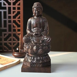 沉香木坐像如来佛祖摆件释迦摩尼佛像居家供奉如来佛祖工艺品摆件