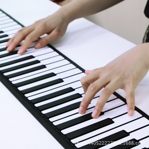 网红手卷钢琴88键加厚专业版MIDI软键盘折叠模拟成人练习便携式电