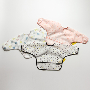 0-3岁韩国婴幼儿童防水罩衣长袖反穿衣宝宝食饭兜 画画衣吃饭围兜