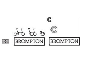 适用BROMPTON小布贴纸车标改色防水贴纸定制