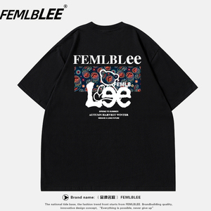 【大牌折扣】FEMLBLEE官方联名|商场同款|夏新款短袖t恤男女上衣