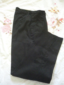 新的 收藏 怀旧 老帆布 男裤 工作服 黑色 规格长107cm AB *