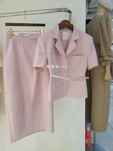 CATS韩国东大门代购2024名媛风甜美气质短袖上衣半身裙女士套装