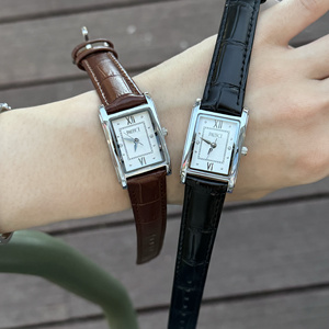 博主品质严选防水银框车线皮带爆款韩国复古腕表手表vintage手表
