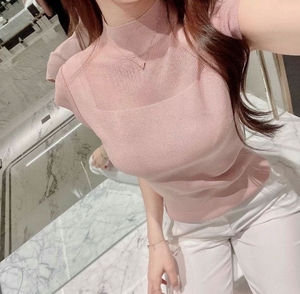 特 韩国女人店代购热卖新款 甜美气质百搭立领纯色有弹性针织衫