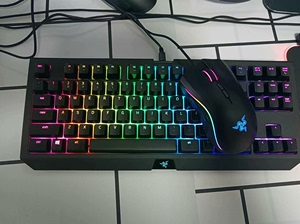 正品Razer雷蛇黑寡妇蜘蛛87v2竞技幻彩版，黑寡妇蜘蛛标