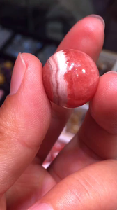 五花肉红纹石单珠，17.3mm，9.8克，180一颗
