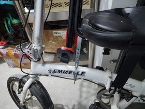 阿米尼的折叠自行车，原车1100和平路店里买的，装了前置宝宝