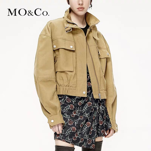 MOCO2019秋季新品工装风短款夹克外套MAI3JKT00