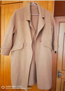 女士阿尔巴卡驼色羊毛大衣外套，9成新，落肩，125斤以下都能
