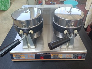 广州汇利华夫炉HFX-02双头旋转华夫炉 松饼机 加深松饼机
