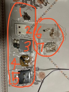 欧美古董耳饰，项链，发饰，一共7样物品，一次性打包99包邮，