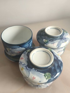 日本名家昇龍造陶瓷天包地盖碗，全新全品三个一起出售单个70元