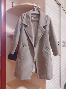Helencsc/海伦公主 羊毛大衣，含30%羊绒，灰色气质