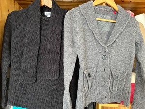 esprit2件衣服，专柜购买。灰色是副牌edc女式羊毛衫（