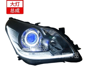 丰田逸致大灯总成改装，LED双光透镜，激光透镜，LED日行灯
