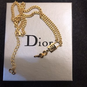 正品Dior金色字母Cd项链锁骨链 保存品 中古南京锁项链