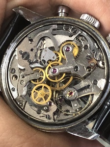 百年灵古董计时手表 手动机芯 表径38
