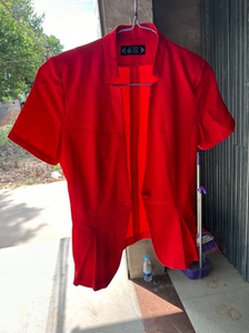 红色西服短袖裙，整套出售，有十身，M码-XXXL码都有，便宜