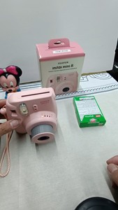 富士拍立得mini8粉白色相机套装 一次成像mini胶片相纸
