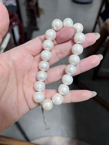 老珍珠十八子 清代老东珠十八籽老朝珠 仅剩下的一套12+mm