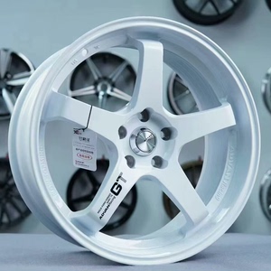 白色横滨GT旋压轮毂17寸18寸19寸改装适配本田十代思域雅
