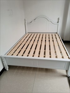 实体店房租到期 ，实木双人床1.5米家用主卧大床经济型加厚加