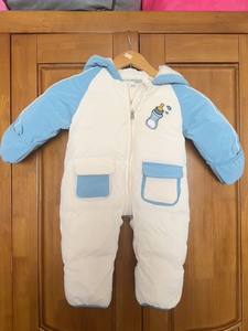品牌酷羽宝宝婴儿抱服，羽绒服加厚连体，小天使母婴店299买的