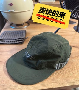WTAPS 19SS T-7 01 尼龙棒球帽平沿帽，军绿色