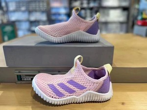 Adidas阿迪达斯女童鞋新款软底一脚蹬儿童海马网眼鞋训练鞋