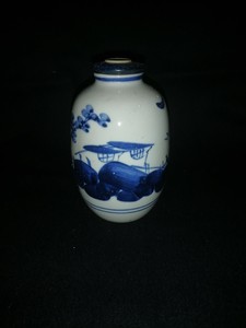 酒瓶 景德镇陶艺大师手绘收藏品:玉风窑 青花瓶（7）