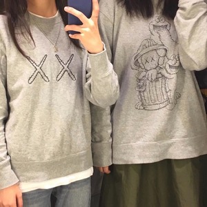 优衣库x KAWS x芝麻街联名第二弹春秋款连帽卫衣 情侣长